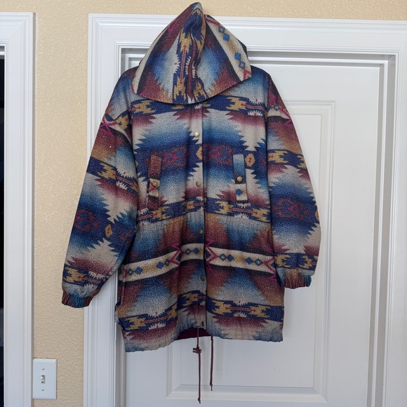 Jackets & Blazers - Vintage Southwestern Soft Shell Multicolor Windbreaker